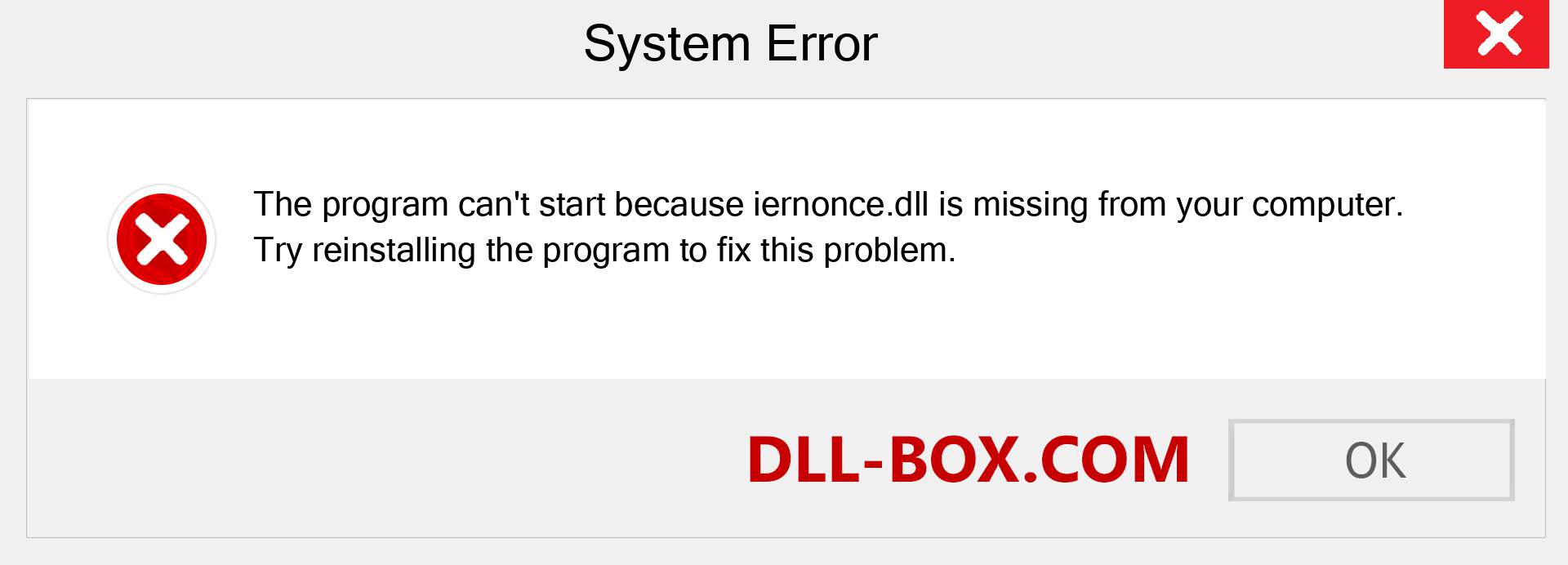  iernonce.dll file is missing?. Download for Windows 7, 8, 10 - Fix  iernonce dll Missing Error on Windows, photos, images